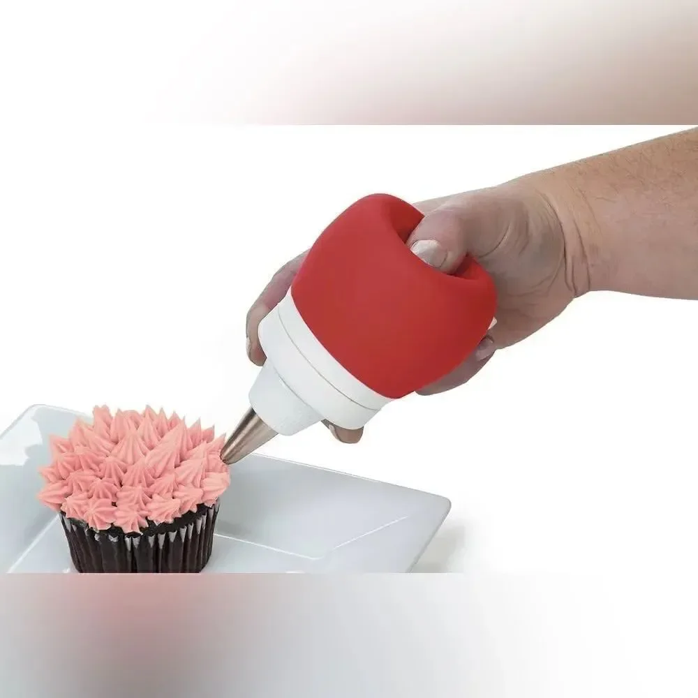 Prepworks by Progressive 4-Piece Frosting Bulb+3 Decorating tips cucake Kit NEW
